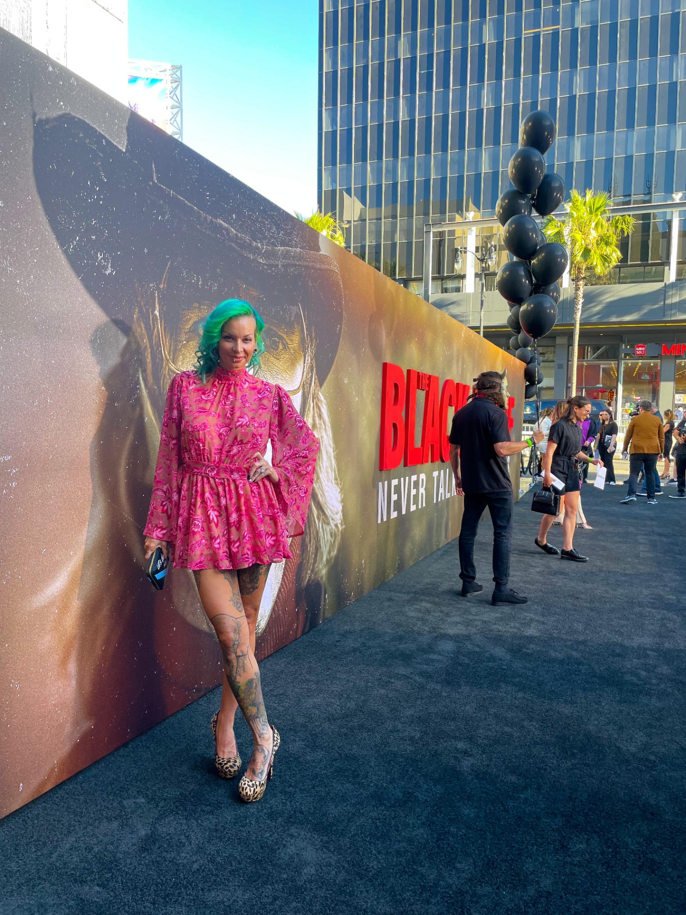 Actor Verona Blue walking the red carpet at The Black Phone Hollywood premiere.